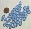 50 10x8mm Light Sapphire Leaf